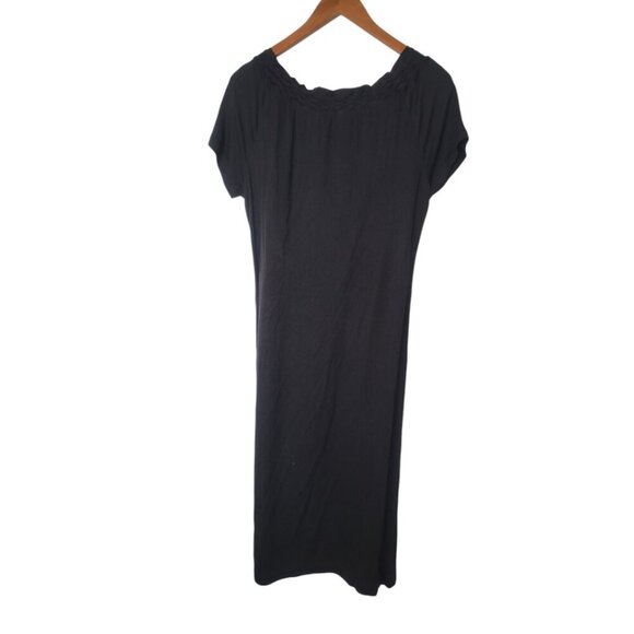 Womens Talbots Black Dress L Knee Length Summer Spring Casual - Picture 3 of 3